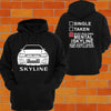 Nissan R34 Skyline Hoodie (front) - Chaotic Customs